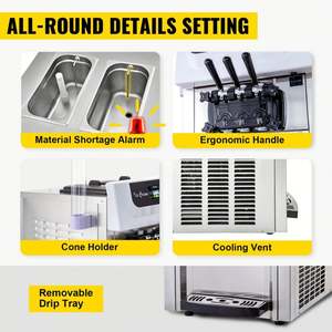 Le marché général se vend bien Machine à crème glacée molle 3 saveurs Machine à crème glacée de comptoir Prix peu coûteux - Product Image 6