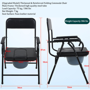 Chaise de douche pliable pour personnes âgées, chaise de toilette, équipement de sécurité pour la salle de bain - Product Image 6