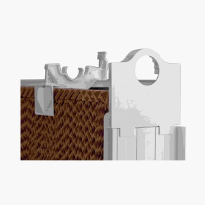 Promotion Prix Usine Système de Refroidissement par Évaporation d'Eau avec Cadre de Gouttière en <span class=keywords><strong>PVC</strong></span> et Panneaux en Papier Kraft pour Poulaillers, Serres et Applications Industrielles - Product Image 4