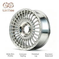 Nouvelles jantes en alliage poli multi-rayons rétro légères 20 pouces 5x114.3 25mm ET pour voiture de tourisme Prix direct usine ODM
