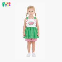 Ensembles de vêtements pour filles Puresun, imprimés décontractés personnalisés, en tricot respirant en coton, avec appliques, tenues d'été pour enfants