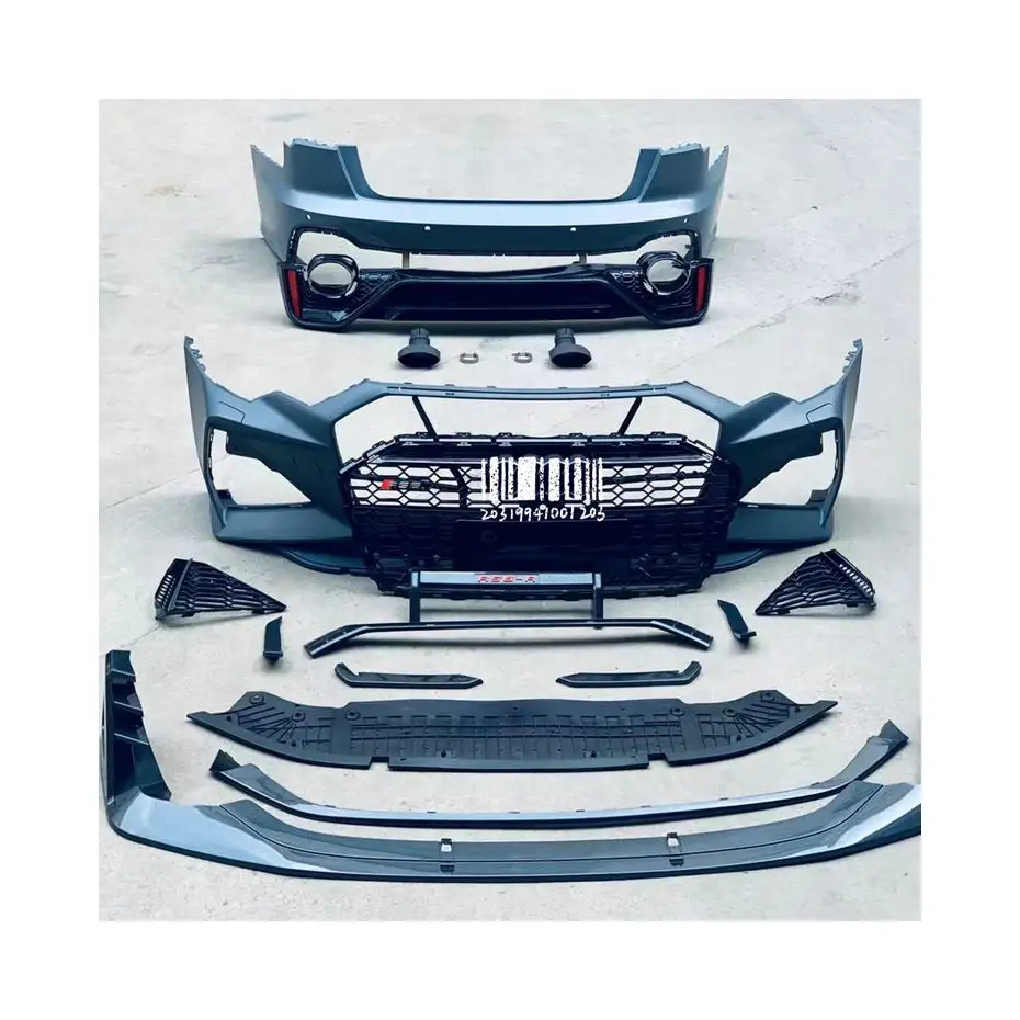 Multicolor Optional Body Kit Auto Front Bumper With Led FOR Audi A6 2019-2021