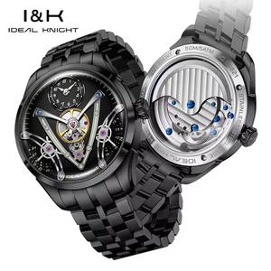 Envío Directo IDEAL KNIGHT Reloj Mecánico Automático de Lujo para Hombre, Reloj de Pulsera Esqueleto Tourbillon Impermeable para Negocios - Product Image 6