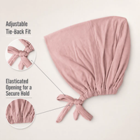 Sous-bonnet hijab ajustable à nouer, en tricot extensible, taille unique, couleurs unies