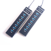 Hub USB 3.0 de Alta Velocidad Bajeal de 1.2m con 7 Puertos, Material ABS, Admite Conexión en Caliente, Indicador LED, Adaptador de Expansión Personalizable