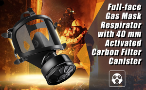 Masque facial complet homologué CE avec filtre P-A-2, prévenant les gaz et les vapeurs toxiques organiques, pour la fabrication, la peinture, la chimie - Product Image 5