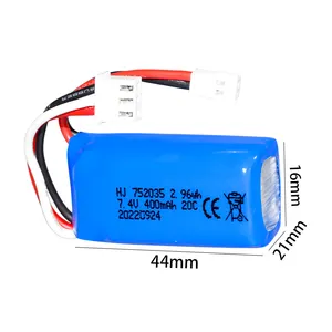 7.4V 400mAh lítio bateria venda quente DM007 quatro eixos câmera aérea lítio bateria acessórios