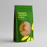 Op maat gedrukte, voedselveilige verpakkingen voor gedroogd fruit, plantain, aardappelchips en koekjes; staande pouches met ritssluiting van Mylar.