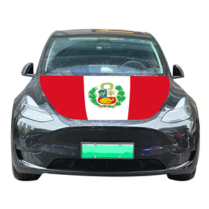 Copertura del cofano auto 2026 <span class=keywords><strong>Peru</strong></span> bandiera copertura del motore auto bandiera all'ingrosso Custom resistente all'usura e durevole copertura del cofano motore auto - Product Image 4