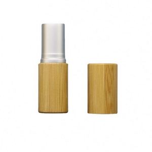 Natural <b>Bamboo</b> Lip Balm Tubes Refillable Empty Lipstick <b>Containers</b> for DIY Cosmetics - Product Image 2