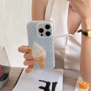 Funda para Teléfono de Doble Capa con Diseño de Rayas Azules y Puntos, para iPhone 17 Pro Max 16 15 14 - Product Image 3