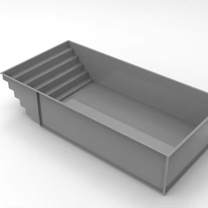 <span class=keywords><strong>Piscine</strong></span> résidentielle pour enfants en FRP gris, taille personnalisée, avec chauffage, pompe de massage, mobile - Product Image 2