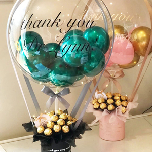 Ramo de Globos de Burbuja Desechables y <span class=keywords><strong>Cesta</strong></span> de Flores Artificiales para Mamá, Navidad, Año Nuevo, Día de San Valentín, Cumpleaños - Product Image 6
