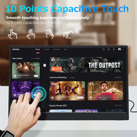 Écran tactile étendu FHD de 15,6 pouces pour ordinateur portable PC PS4 Xbox Switch avec support réglable, moniteur de jeu portable