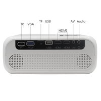 Mini projecteur intelligent HD 720P WiFi avec résolution de prise Android 9.0 EU 4K pour téléphone ordinateur Android pour présentations
