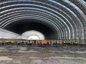 Préfabrication de support Abri de stockage de charbon longue portée Dôme de hangar à charbon Cadre d'<span class=keywords><strong>espace</strong></span> - Product Image 5