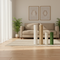 Tour d'activités et griffoir pour chat DIY style classique, écologique, avec poteau de remplacement en corde de sisal, pour usage intérieur, jouet pour chaton, emballage carton