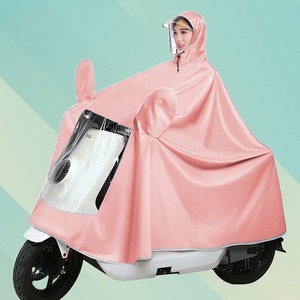 Poncho de <span class=keywords><strong>pluie</strong></span> imperméable en tissu Oxford épais avec couvre-miroir, à capuche, pour adulte, pour le cyclisme, le vélo et la moto - Product Image 3