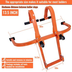 2 In 1 Heavy Duty Steel <strong>Ladder</strong> Roof Hook Rubber Grip T-Bar Extension <strong>Ladder</strong> Stabilizer New Generation <strong>Ladder</strong> Scaffolding Parts - Product Image 2