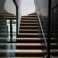 Escalier Flottant Minimaliste avec Support Cantilever Invisible, Plusieurs Styles de Marches pour Intérieur Contemporain