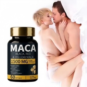 Extracto de Raíz de <span class=keywords><strong>Maca</strong></span> y Pimienta Negra 1500mg - Mejora la Salud Sexual y Reproductiva - 60 Cápsulas Blandas para Adultos - Product Image 1