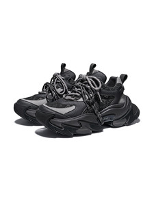 Chaussures de créateur Warriors à semelle épaisse <span class=keywords><strong>en</strong></span> <span class=keywords><strong>cuir</strong></span> véritable avec fermeture à lacets, chaussures de marche rehaussées pour hommes et femmes, collection printemps - Product Image 5