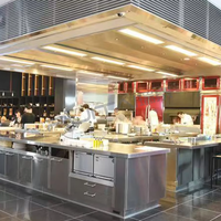 Fabricant de comptoirs de service buffet en acier inoxydable commercial, station de buffet personnalisée avec chauffe-plats, projet hôtelier et de restauration