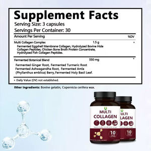 Cápsulas de Colágeno Multi-Natural 100% de Alta Calidad, Producto de Belleza que Promueve el Crecimiento Saludable del Cabello, Aclara la Piel y Reduce [los signos de] Envejecimiento - Product Image 6