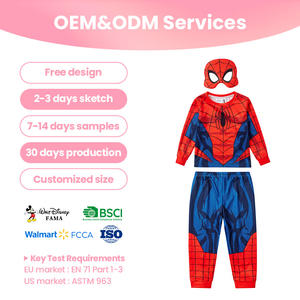 <span class=keywords><strong>Ensemble</strong></span> de pyjama <span class=keywords><strong>Spider</strong></span>-<span class=keywords><strong>Man</strong></span> pour enfants avec masque, manches longues, pour déguisements et vêtements de nuit, approvisionnement en vrac - Product Image 1