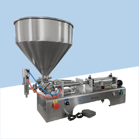 Bureau 100ml Pneumatique Piston Pompe Pâte Épaisse Miel Machine De Remplissage Boissons Produits Chimiques Huiles Sacs Pochettes Barils