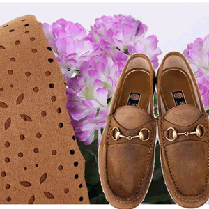 ผ้า100% หนังเทียมแบบมีรูสำหรับรองเท้าและเสื้อผ้าไมโครไฟเบอร์แบบพิเศษสีตามสั่ง - Product Image 1