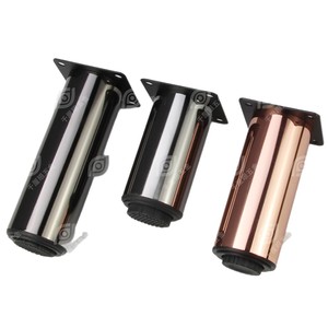 Patas Metálicas Cilíndricas Ajustables de 50mm de Diámetro para Muebles, Soporte Elevador para Cama, Sofá y Mesa - Product Image 3