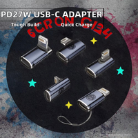 Adaptateur USB-C vers Lightning JILIAN PD27W, charge rapide, convertisseur mâle/femelle Type-C, neuf, pour appareil photo mobile iOS, ordinateur portable, sortie CA