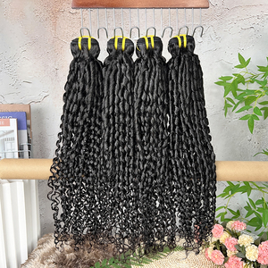 Venta al por mayor de extensiones de cabello humano virgen vietnamita rizado de grado 12A, paquetes de cabello rizado Pixie, proveedor de tramas de cabello. - Product Image 1