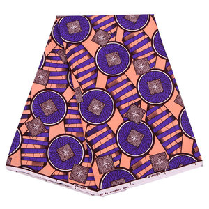 Mới Đến 105gsm Mô Hình Hình Học 100% Polyester Phi Sáp In Ankara Thủ Công Mỹ Nghệ Vải Cho Trang Phục - Product Image 4