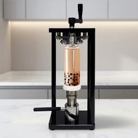Scelleuse manuelle 55 mm pour bouteilles en plastique et canettes de soda, machine à sceller les bocaux avec support pour boissons gazeuses, facile à utiliser