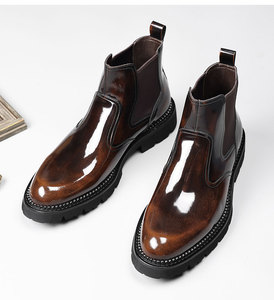 Chaussures de luxe formelles en cuir véritable pour hommes, fabriquées à la main en cuir de vachette de qualité supérieure, décontractées, imperméables, pour l'automne - Product Image 6
