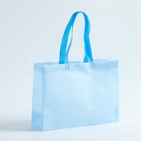 Unieke Branding Milieuvriendelijke Niet-Geweven Promotionele Bakken Op Maat Logo Geometrische Patroon Open Top Back-Up Tas Reizen Winkelen