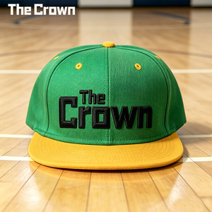 Custom Logo 6 Panel Structured <b>Flat</b> Brim Cap Wholesale Bulk Embroidered <b>Hat</b> With Contrast Teal Accents Manufacturer - Product Image 2
