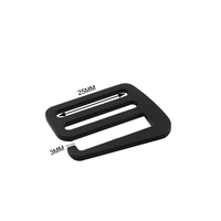 Boucle de sangle en anneau D réglable noir, 10 pièces, pour sangle de sac à dos, accessoire Durable, 25mm