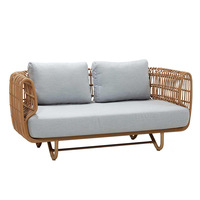 Ensemble de meubles de jardin en rotin de Foshan avec coussins, canapés modernes en rotin imperméables pour patio, meubles de salon en carton