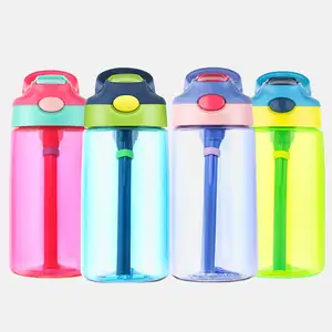 BPA Free 물 병 와 짚 대 한 Kids 휴대용 야외 하이킹 등반 Drinkware