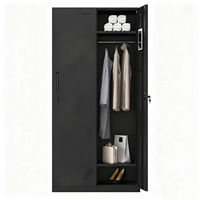 Casier de rangement métallique à 2 portes en gros avec serrure à combinaison et serrure à clé, pour salle de sport et école, construction démontable, couleur personnalisable