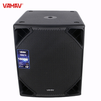 VAMAV TERRA15 Caisson de basses actif professionnel 15 "600W RMS classe D 4" système de haut-parleurs de basse Pro en bois carré