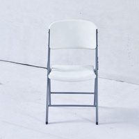 Chaises pliantes en plastique HDPE de haute qualité, modernes, anti-UV, blanches, pour mariage, intérieur et extérieur