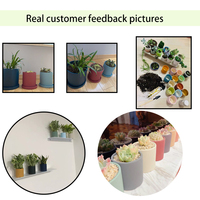 Pots de plantes nordiques modernes en céramique émaillée, décoratifs d'intérieur avec plateau, Logo personnalisé, tailles de Pots de fleurs