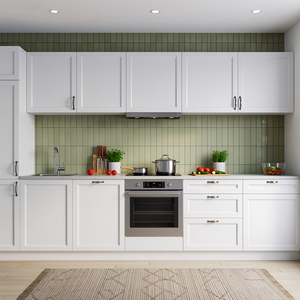 18 anni Foshan fabbrica vendita direttamente moderno bianco <span class=keywords><strong>PVC</strong></span> mobili da cucina progetto armadi da cucina - Product Image 6