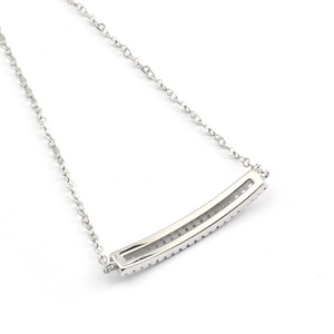 Personal Poesy Bracelet Bar Blanc CZ Bracelet à breloques ouvert 925 - Product Image 2