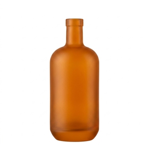 Bouteilles <span class=keywords><strong>de</strong></span> vin en verre Boston <span class=keywords><strong>de</strong></span> luxe personnalisées avec logo, <span class=keywords><strong>noir</strong></span> mat/<span class=keywords><strong>blanc</strong></span>/transparent, 700 ml/750 ml, bouteilles en verre pour vodka, whisky, rhum avec bouchon - Product Image 5