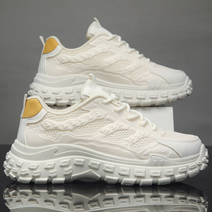 Zapatos de protección laboral para hombre, transpirables, resistentes, con suela de goma antideslizante, estilo deportivo, zapatos de moda con aumento de altura. - Product Image 2